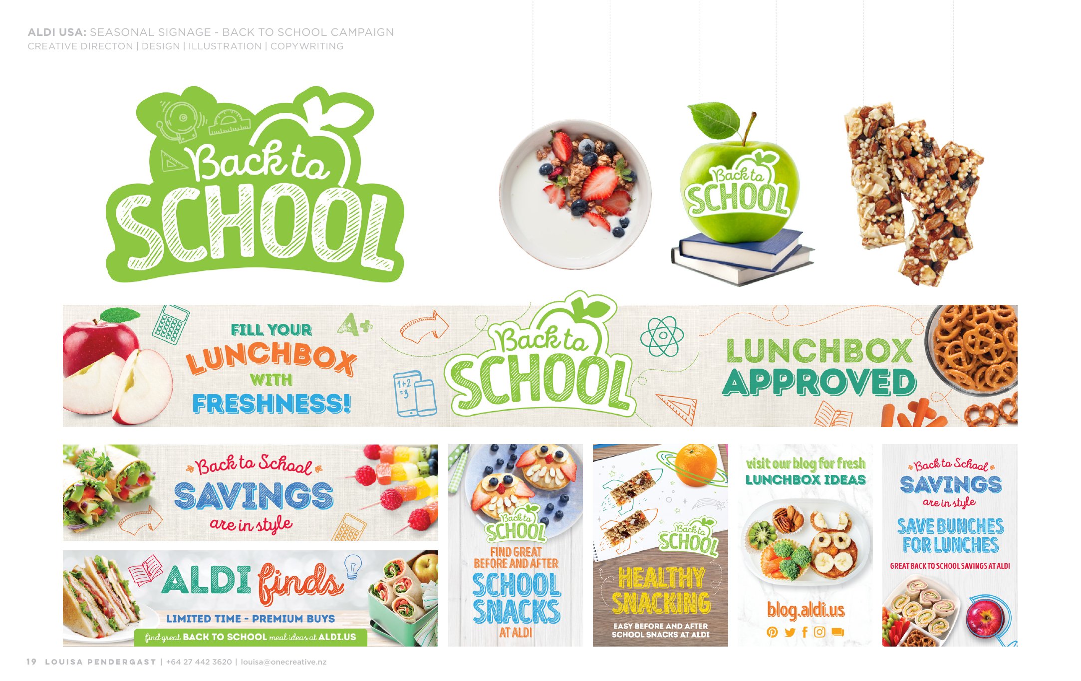 ALDI USA Back to School seasonal campaign