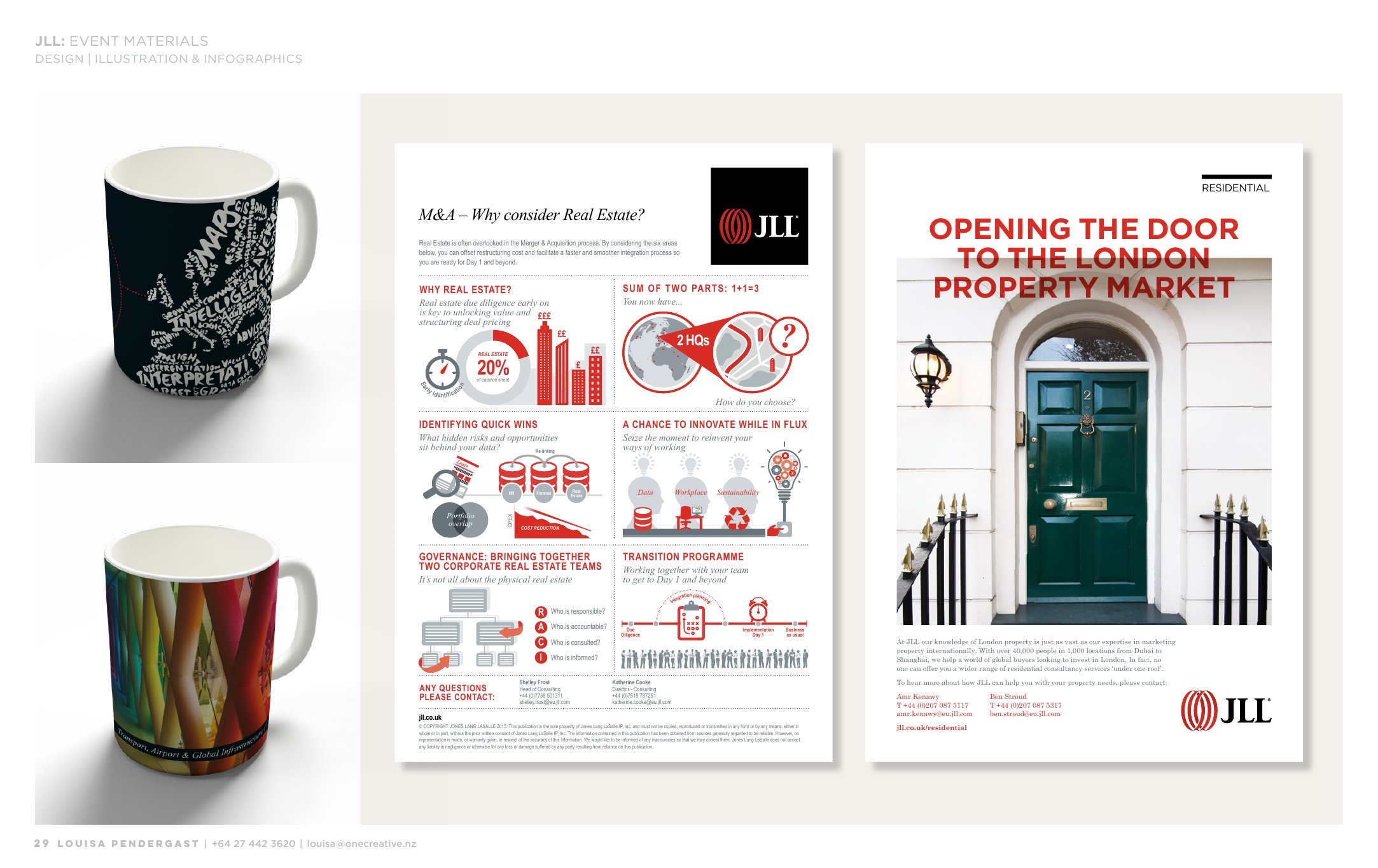 JLL event materials — design and illustration