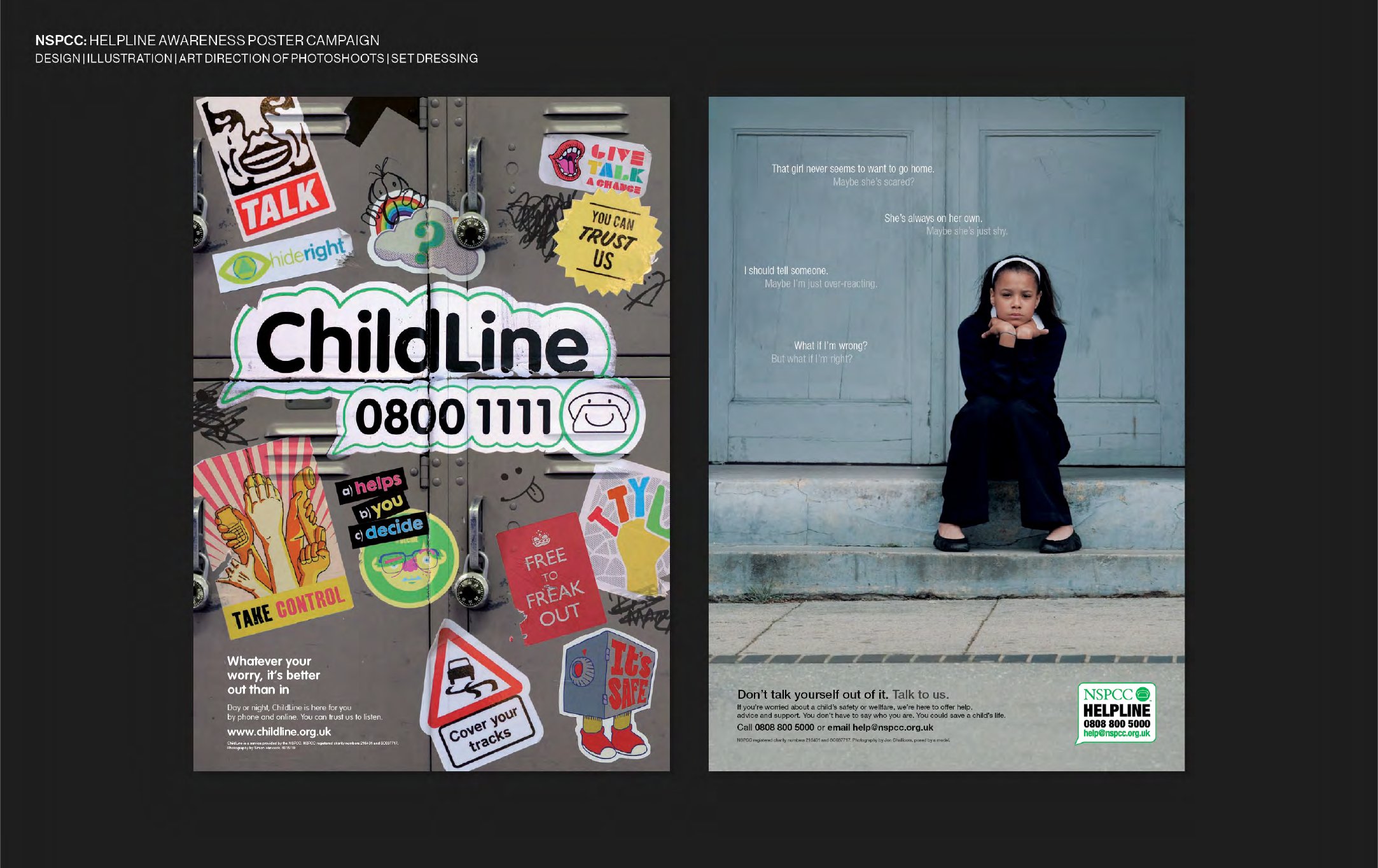 NSPCC ChildLine helpline awareness poster campaign